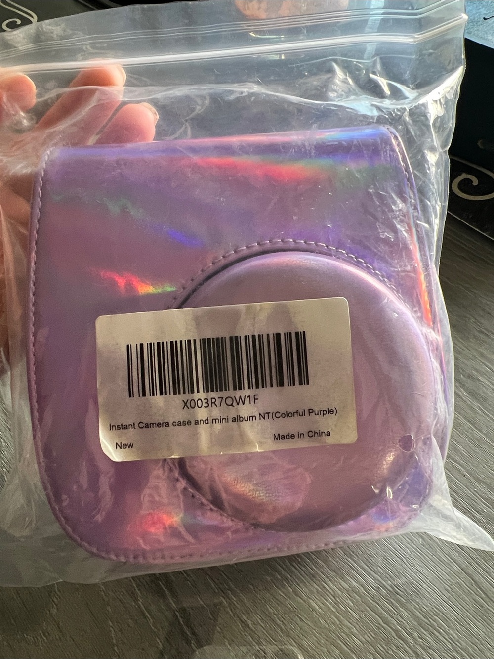 Iridescent Purple Instant Camera Case